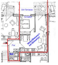 Grundriss unseres Appartments